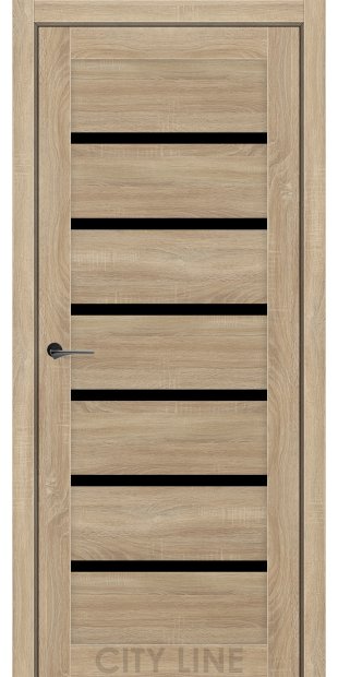 Межкомнатные двери CityLine Express BROOKLYN korfad-express-brooklyn-dub-dorato-bravo-collection-s-cernym-steklom